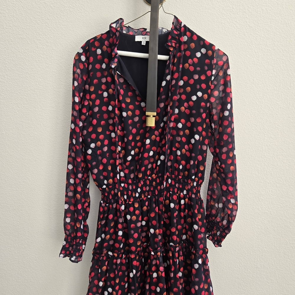 NSR Black and Red Polka Dot Mini Dress